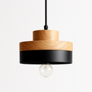 Suspension LED en bois (carré ou rond)