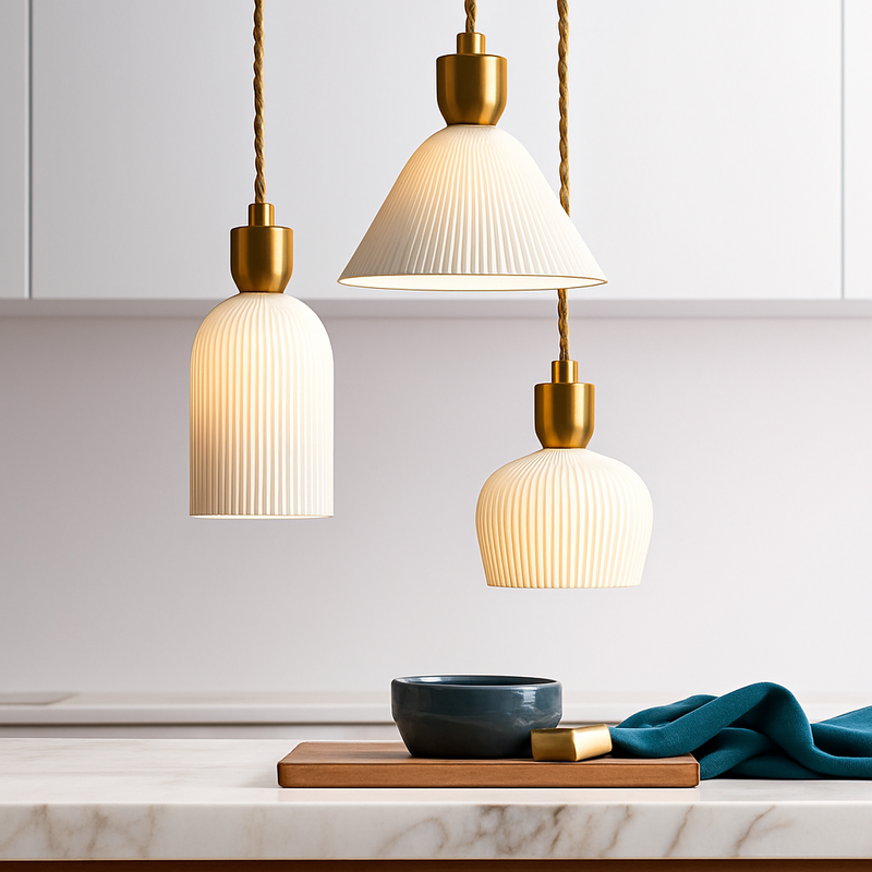 Suspension LED en céramique de plusieurs formes design