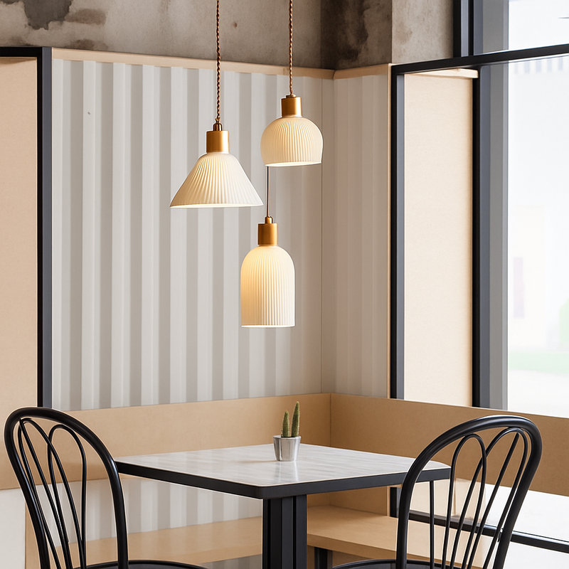 Suspension LED en céramique de plusieurs formes design