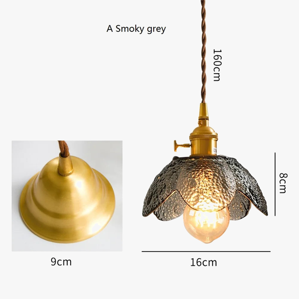 suspension LED en laiton et verre design nordique moderne et antique