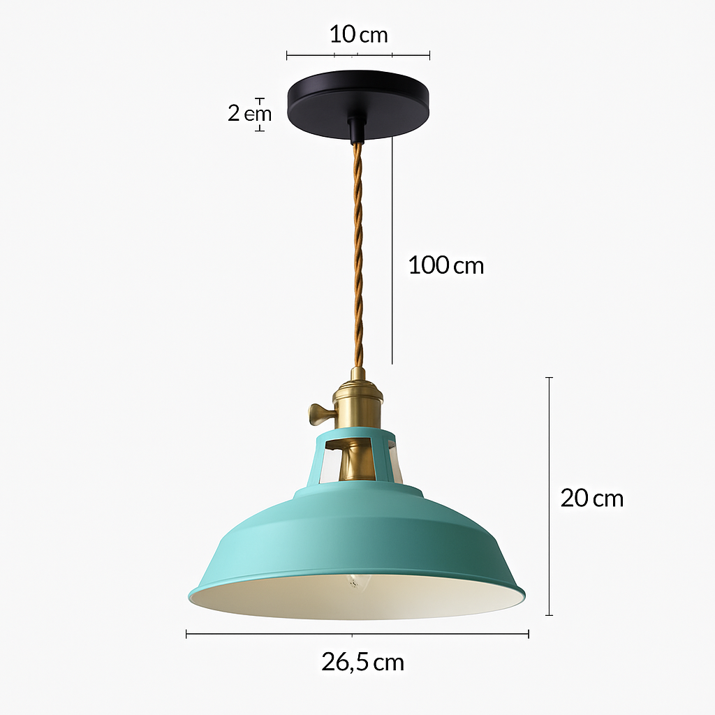 Suspension LED en métal coloré Loft - vue 11 sur 11