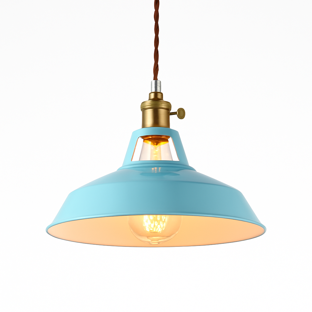 Suspension LED en métal coloré Loft - vue 9 sur 11