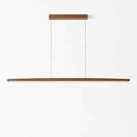 suspension LED en noyer noir tendance