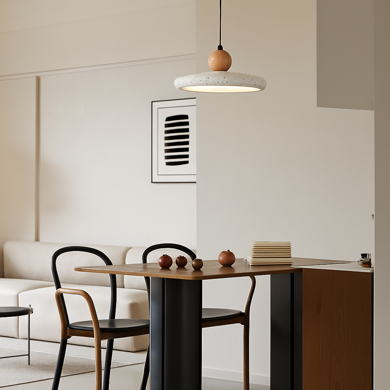 suspension LED en pierre naturelle rétro décorative