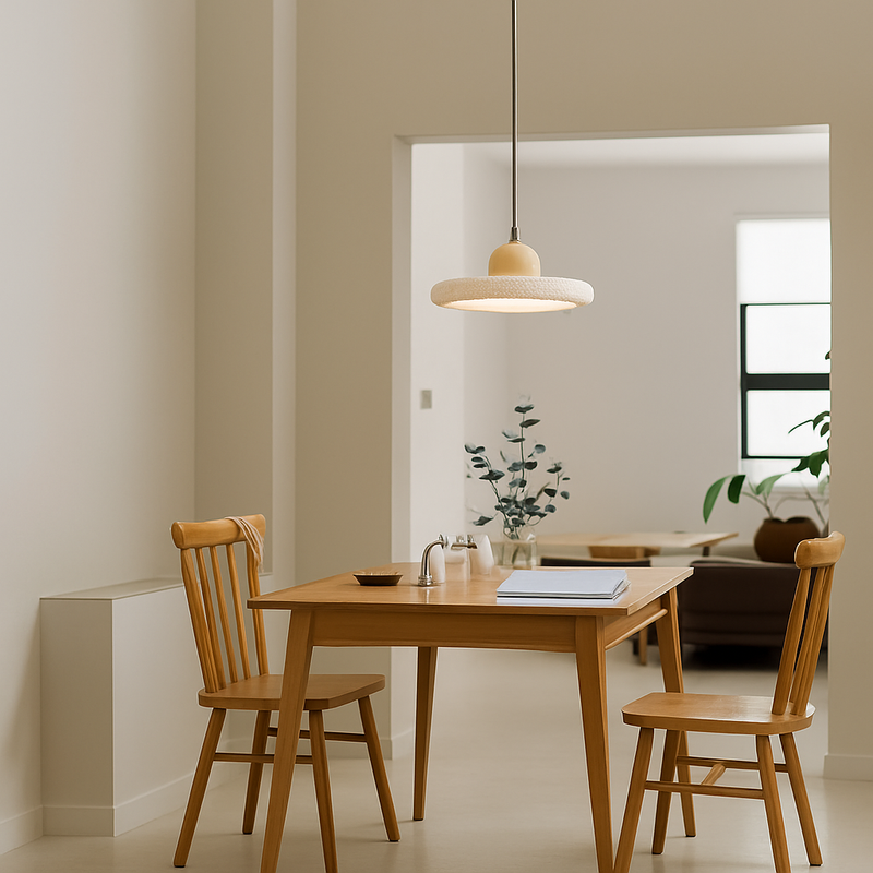 suspension LED en pierre naturelle rétro décorative