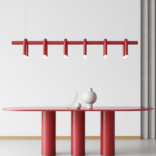 suspension led en tube en u design artistique réglable