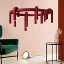 suspension led en tube en u design artistique réglable