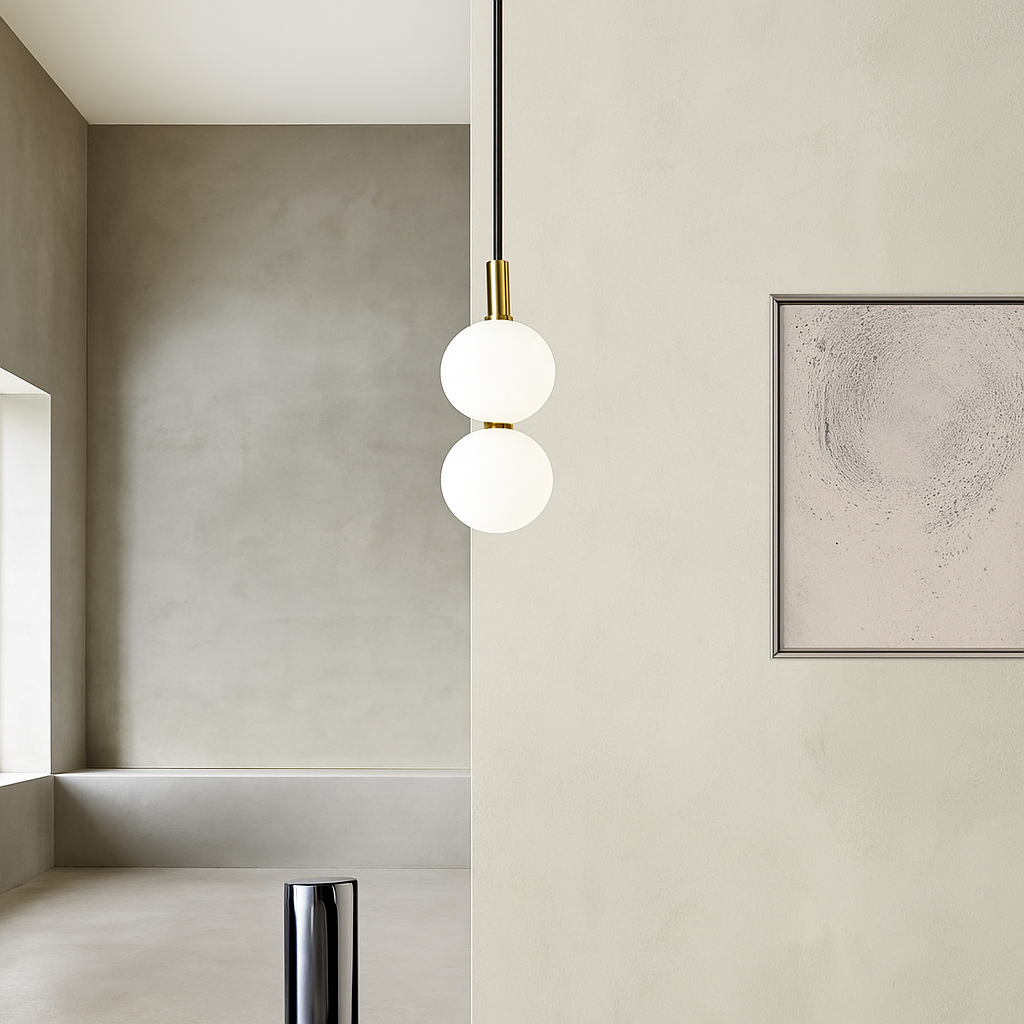 Suspension LED en verre au design nordique gris fumé - vue 6 sur 15