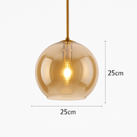 Suspension LED en verre design nordique luminaire décoratif d'intérieur