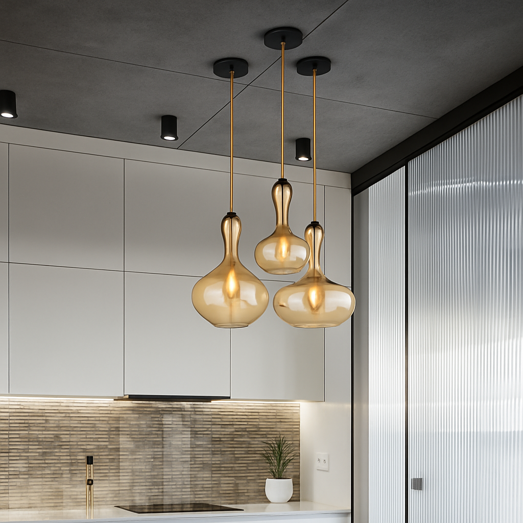 suspension led en verre luminaire décoratif idéal pour bars - vue 5 sur 14
