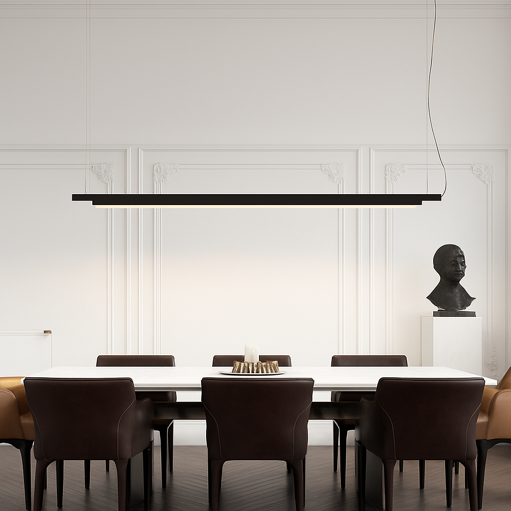 Moderne lineare LED-Pendelleuchte vom Designer - vue 6 sur 9