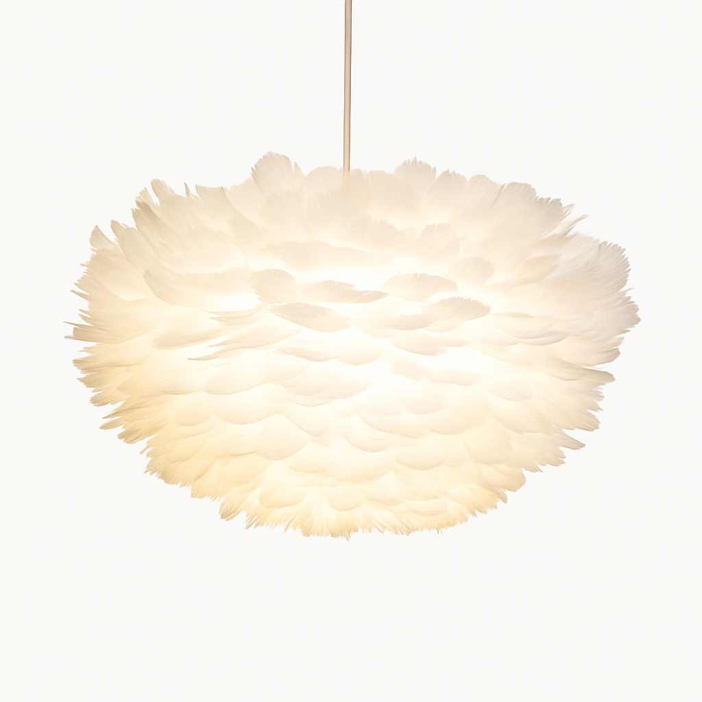 Suspension LED moderne fleurie blanche - vue 6 sur 5