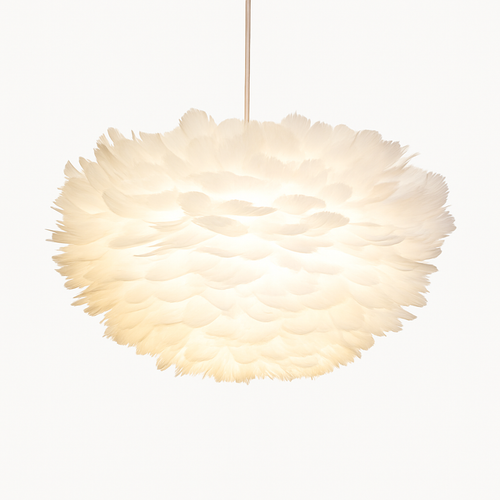 Suspension LED moderne fleurie blanche