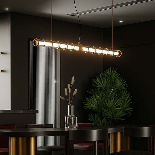 Moderne minimalistische LED-Pendelleuchte für den Innenbereich - vue 2 sur 8