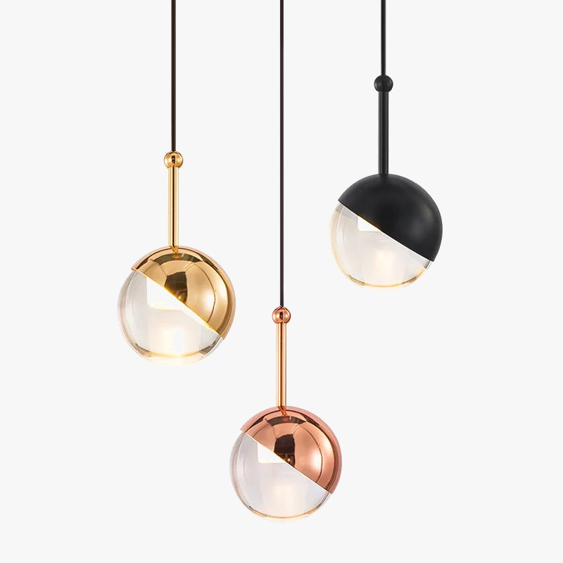 suspension led moderne nordique seeddesign dora en verre pour loft industriel