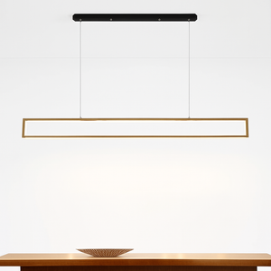 Moderne LED-Pendelleuchte für rechteckige Innenbeleuchtung