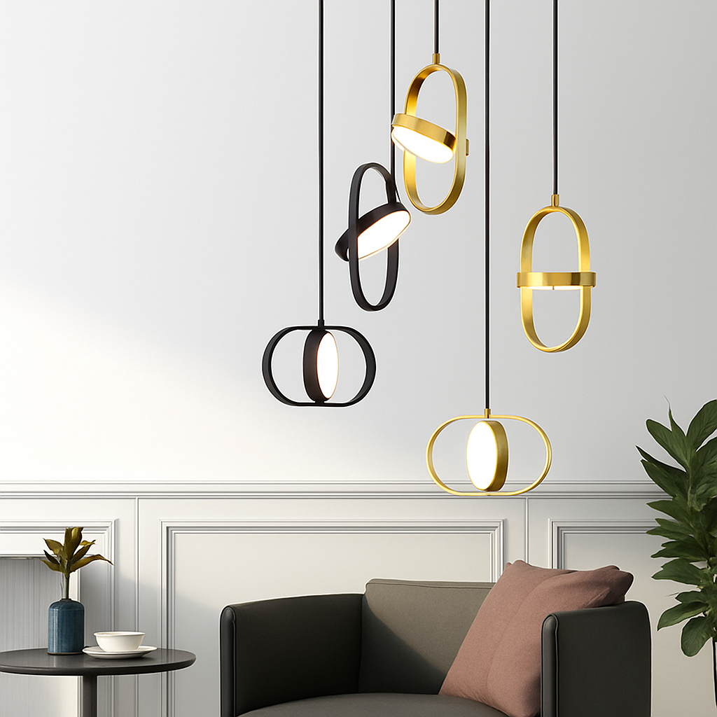 suspension led moderne pour décoration intérieure lumineuse - vue 4 sur 14