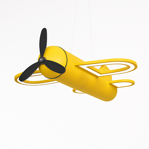 suspension led moderne pour enfants avec motif avion lumineux