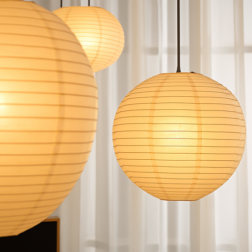 LED-Pendelleuchte japanischer Stil Kugel Papier - vue 5 sur 11