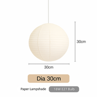 LED-Pendelleuchte japanischer Stil Kugel Papier