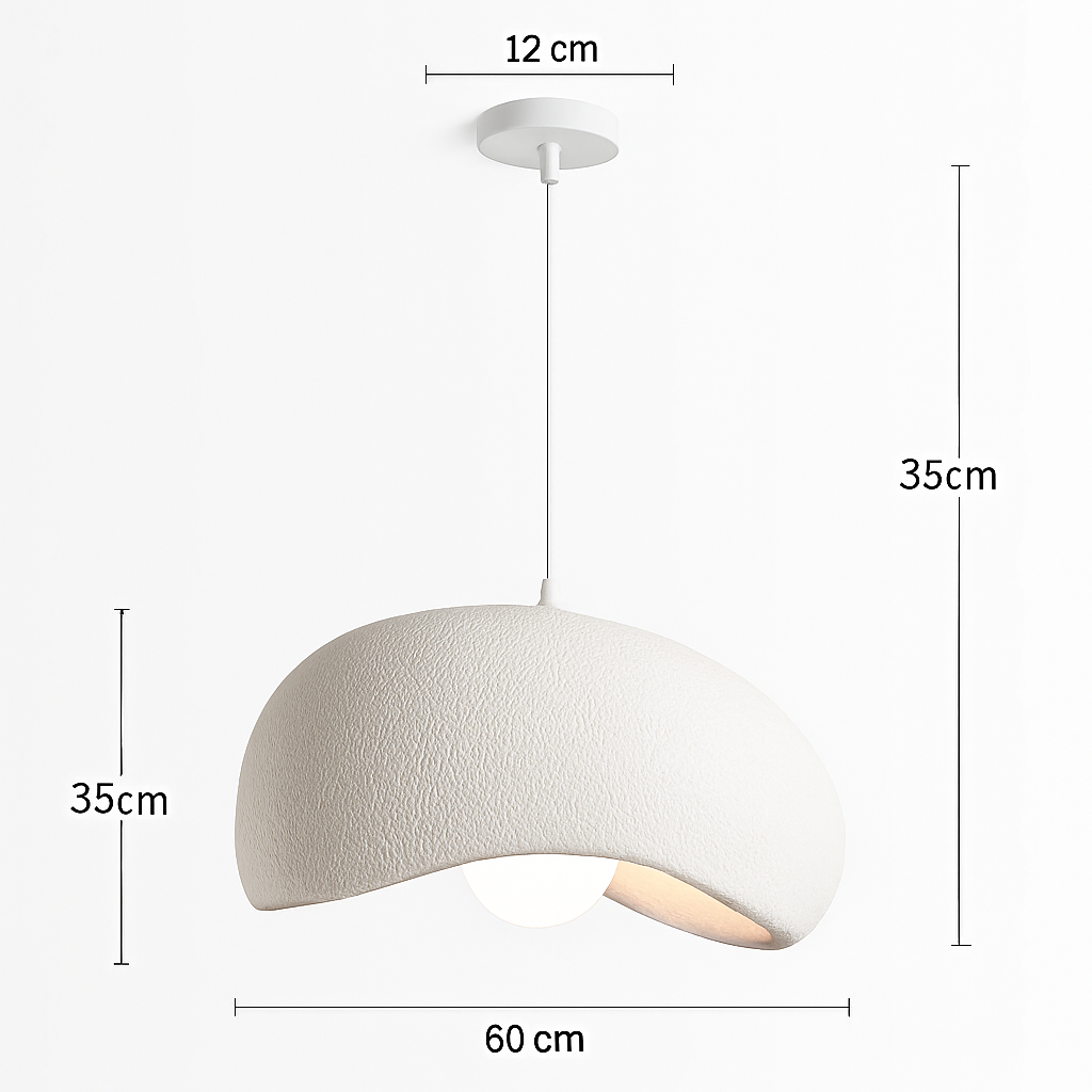 suspension à led wabi-sabi en résine créative pour décoration intérieure - vue 12 sur 23