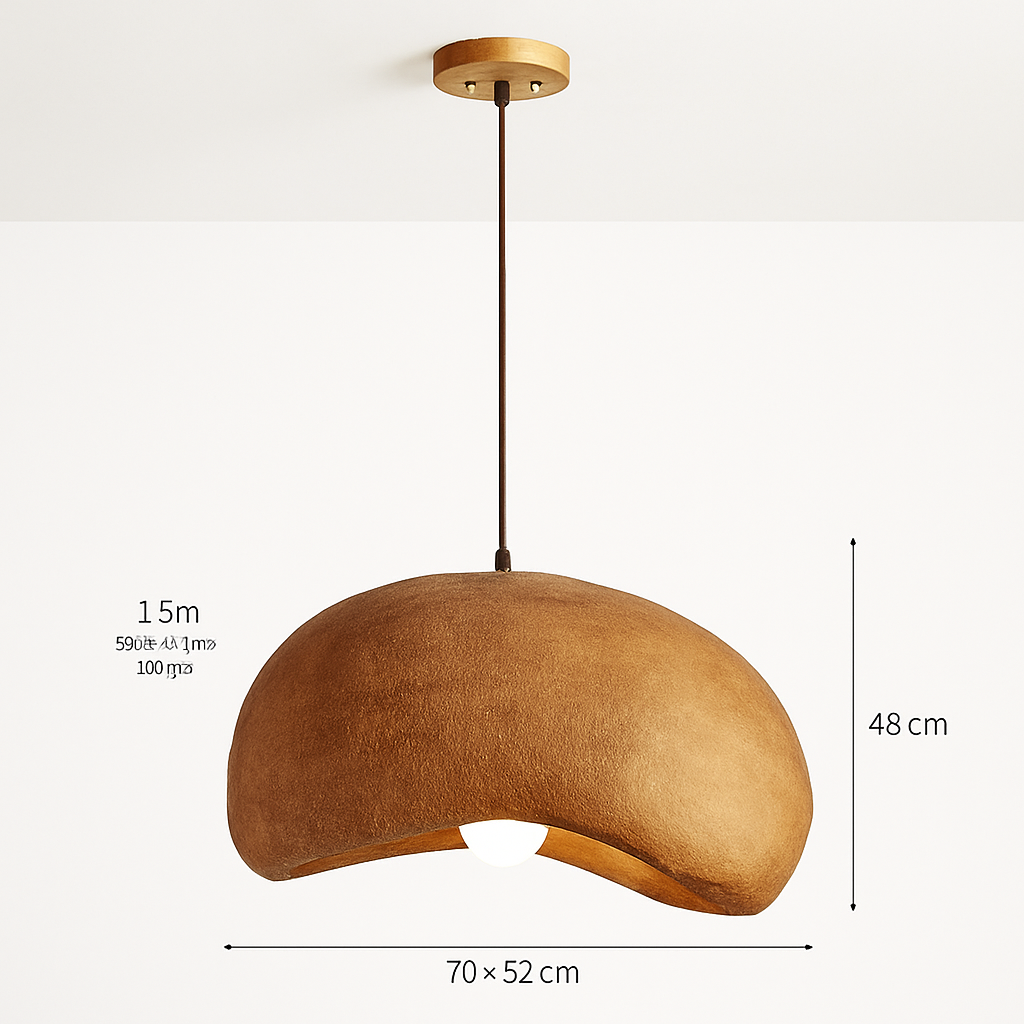 suspension à led wabi-sabi en résine créative pour décoration intérieure - vue 18 sur 23