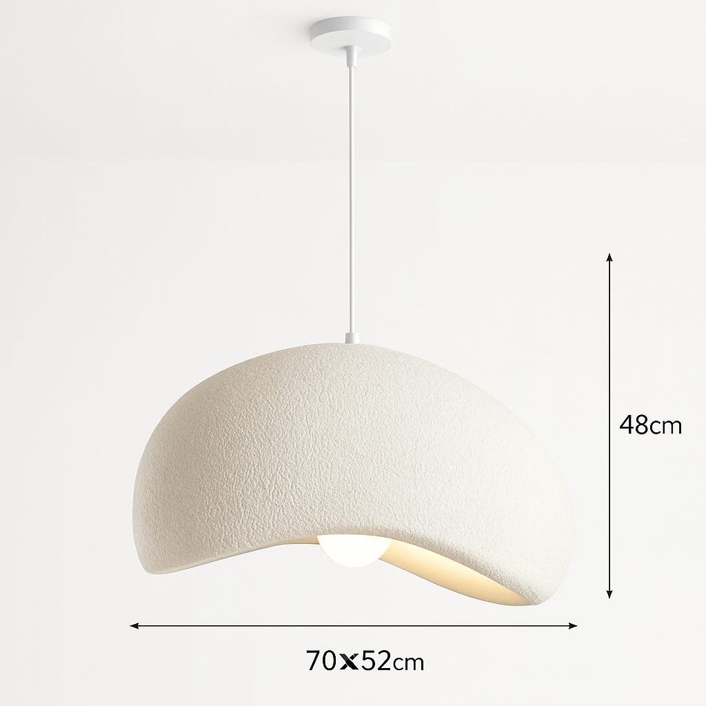 suspension à led wabi-sabi en résine créative pour décoration intérieure - vue 10 sur 23