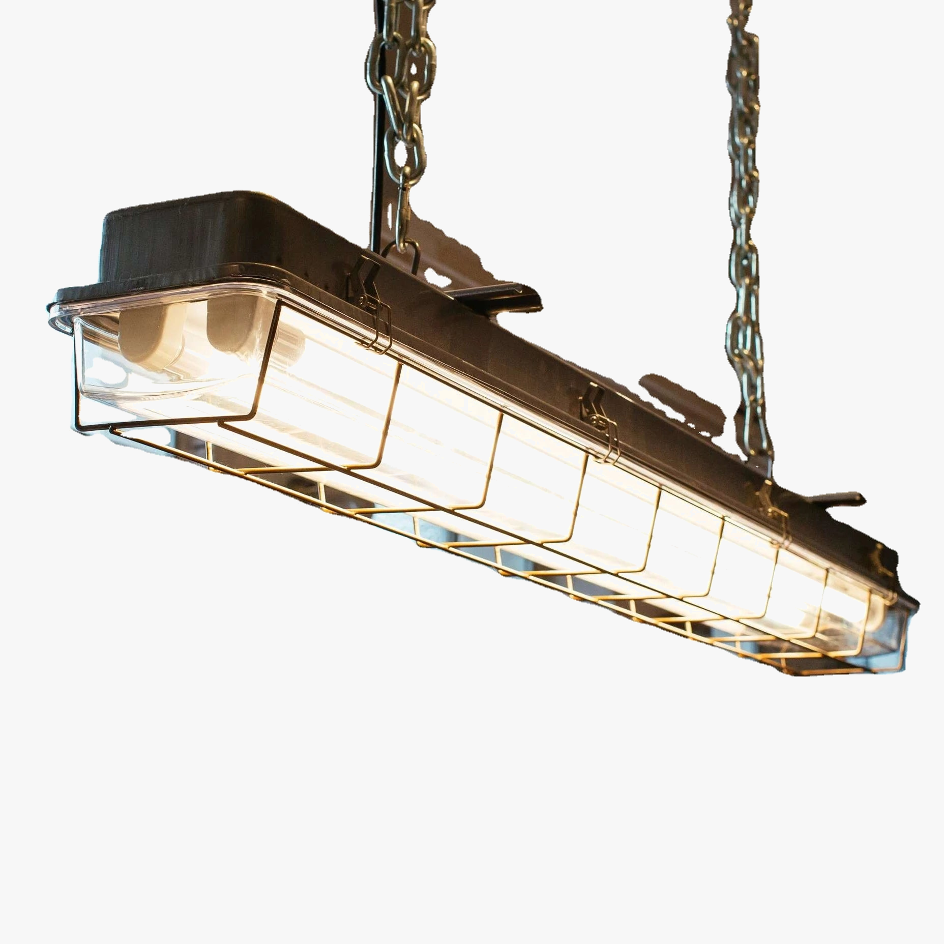 suspension loft rétro vintage cage lumière décor industriel