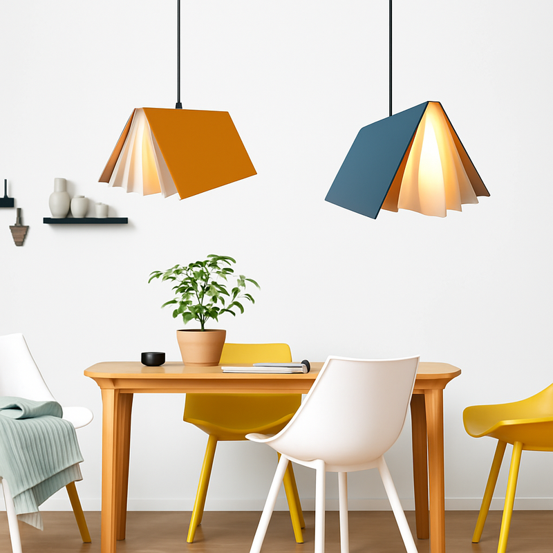 suspension lumières livre décoration moderne salle d'étude bibliothèque boutique décor enfants enfants décor