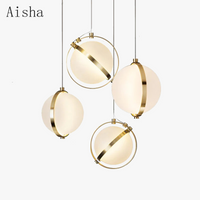 suspension lumineuse créative en forme de terre décorative et luxueuse