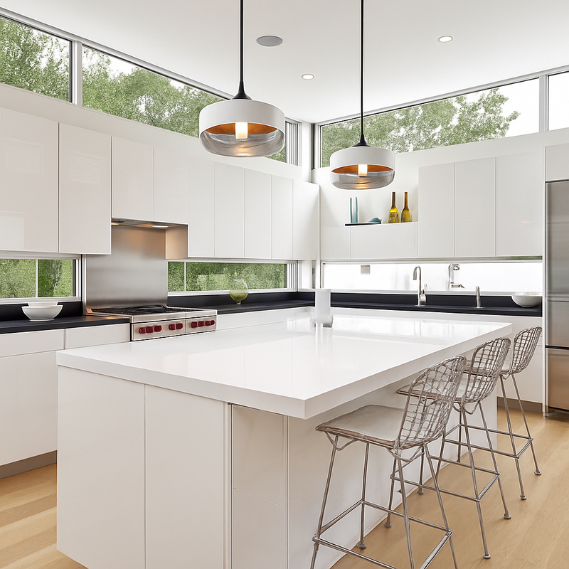 Suspension moderne design en verre et métal Loft