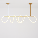 suspension moderne design long tube lumineux flexible pour espace contemporain