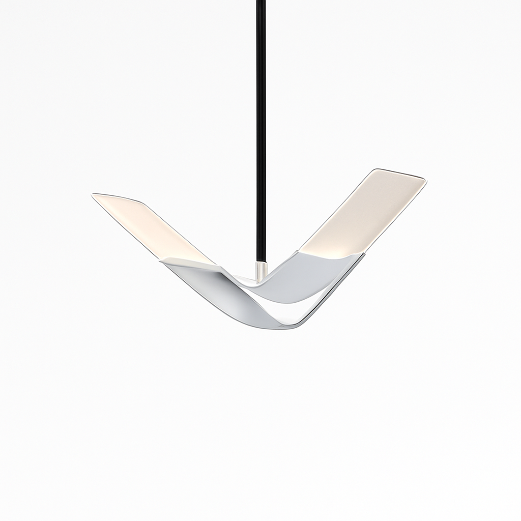 suspension moderne design oiseau volant éclairage tricolore led - vue 6 sur 13