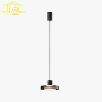 suspension moderne en acier inoxydable et verre design