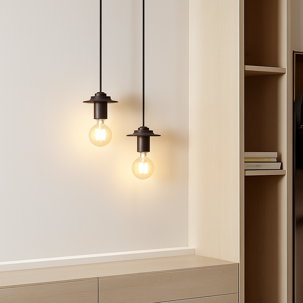 suspension moderne en bois pour bar - vue 5 sur 14