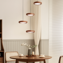 suspension moderne en bois à trois têtes minimaliste