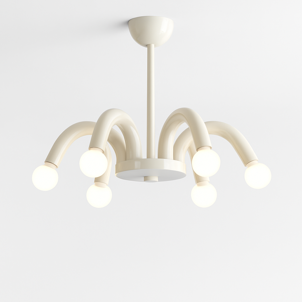 suspension moderne en métal style art déco - vue 4 sur 9