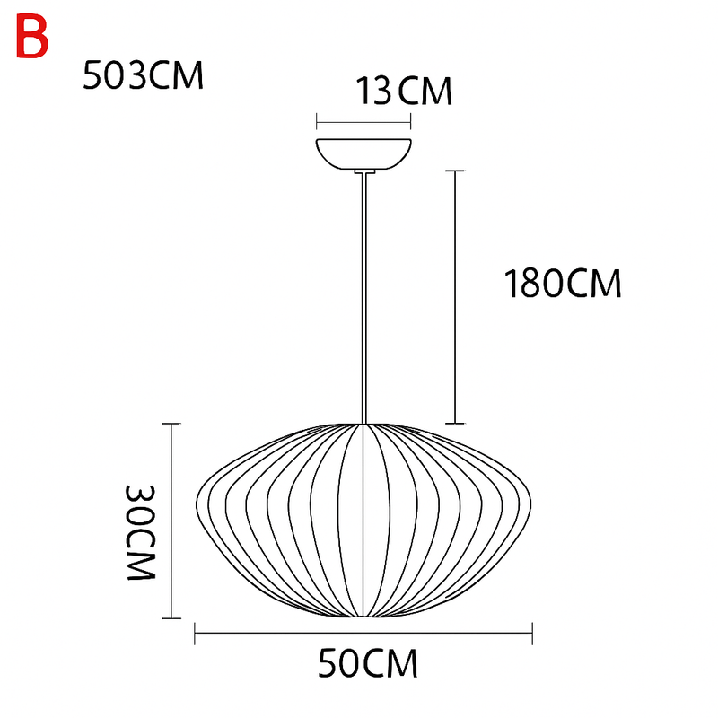 Suspension moderne en papier style japonais Silk