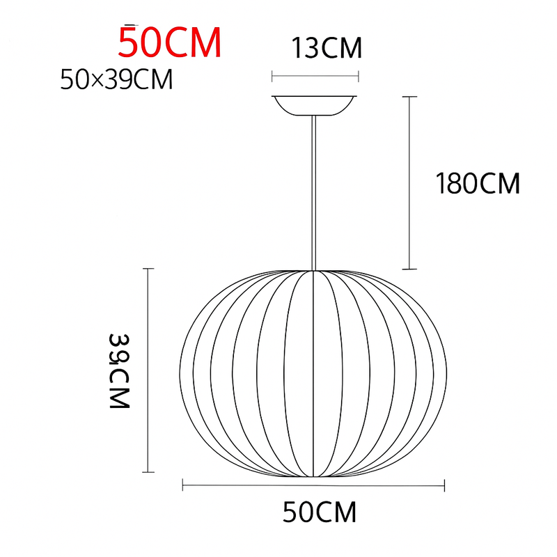 Suspension moderne en papier style japonais Silk