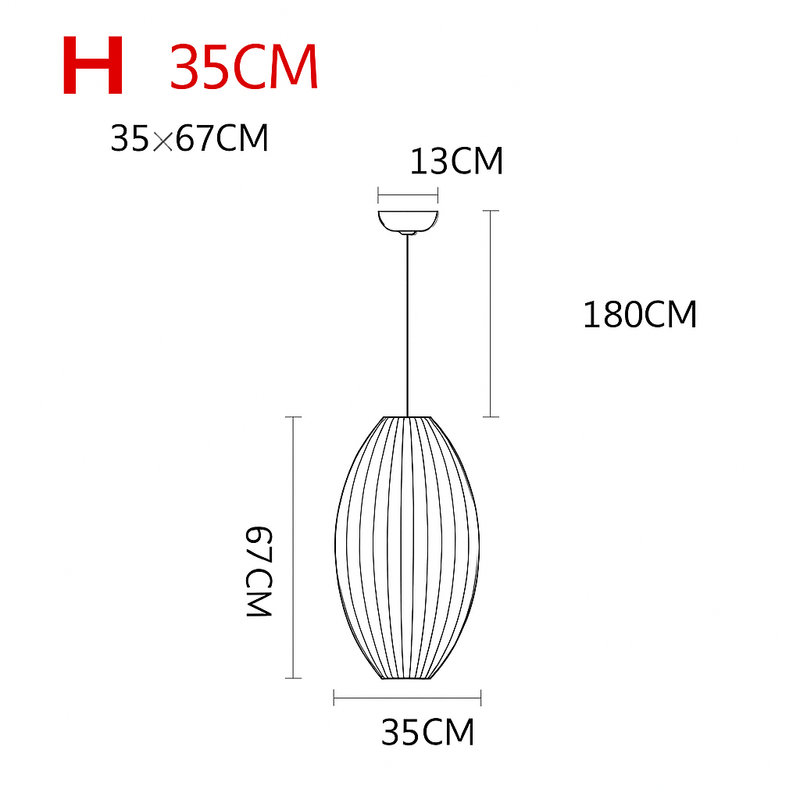 Suspension moderne en papier style japonais Silk