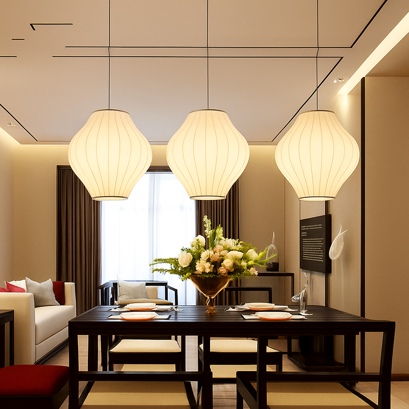 Suspension moderne en papier style japonais Silk