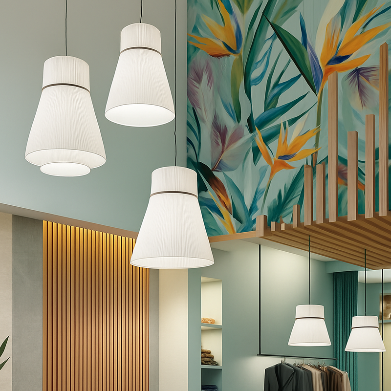 suspension moderne en tissu pour restaurant et café