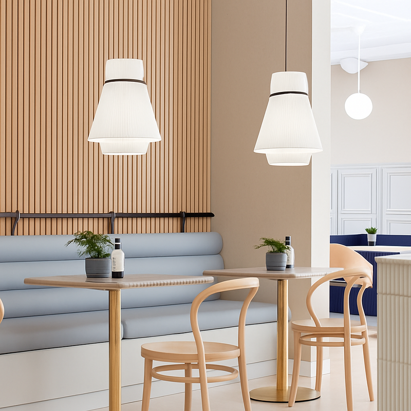 suspension moderne en tissu pour restaurant et café