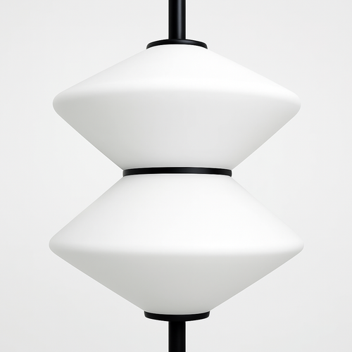 suspension moderne en verre avec fil métallique réglable