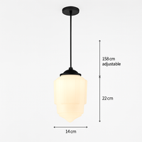 suspension moderne en verre à led pour intérieur élégant