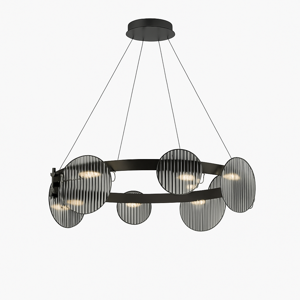 suspension moderne en verre pour décoration intérieure élégante