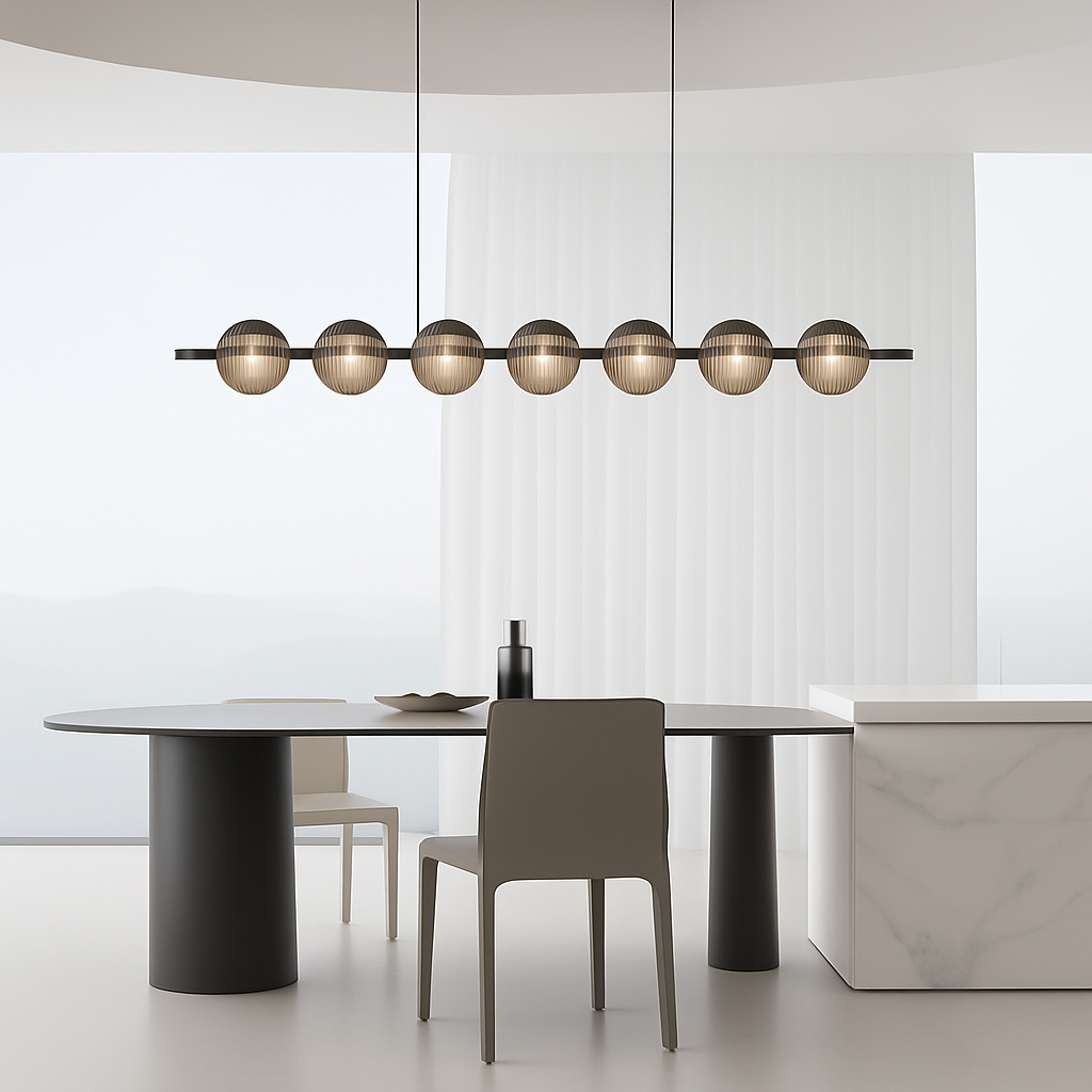 suspension moderne en verre pour décoration intérieure élégante - vue 7 sur 12