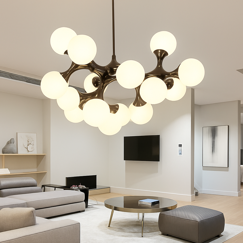 suspension moderne en verre pour décoration intérieure élégante et originale