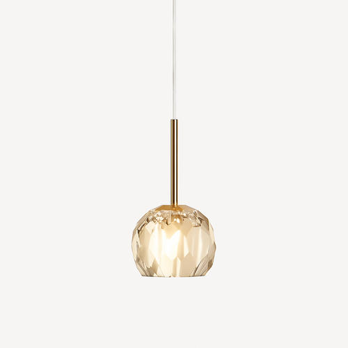 Suspension moderne LED avec abat-jour en cristal Ansley