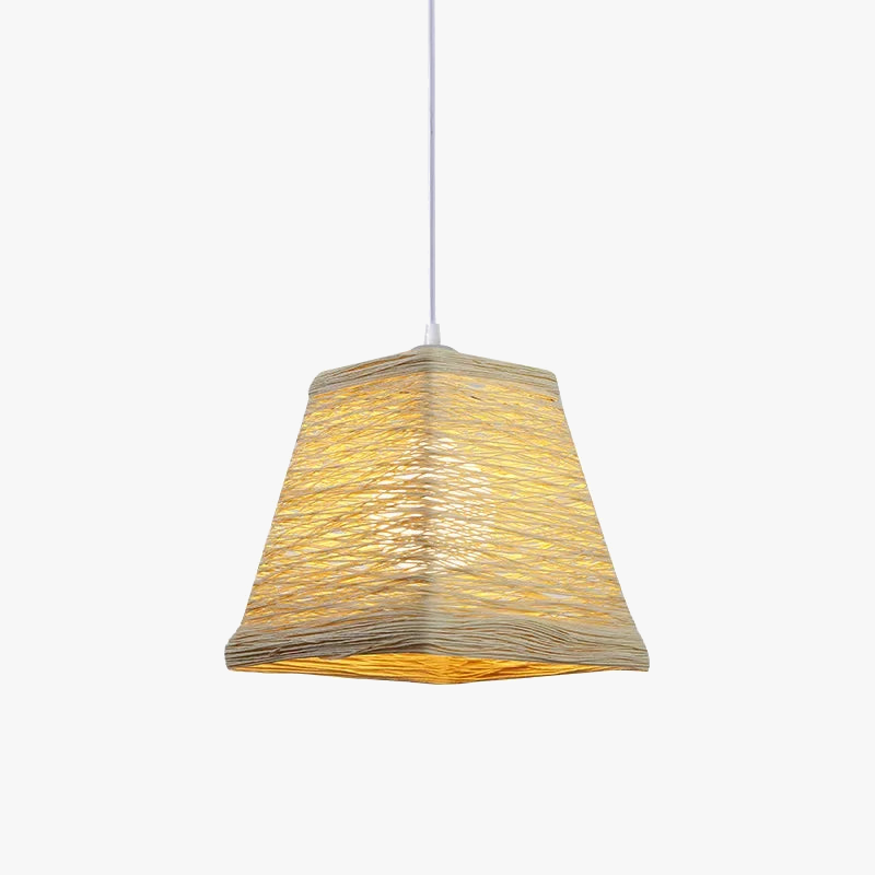 suspension moderne à led en rotin pour intérieur créatif